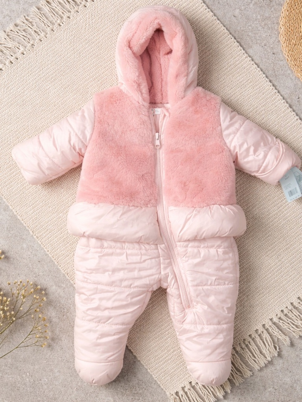 Jessica Simpson Soft Pink Baby Overall Winter Coat